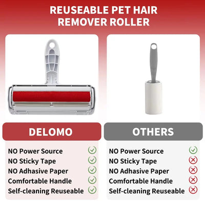 Effortless Pet Hair Removal: Self-Cleaning Fur Roller for Furniture