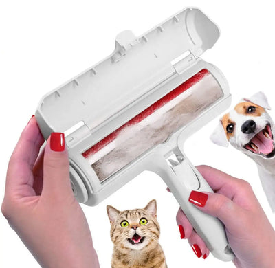 Effortless Pet Hair Removal: Self-Cleaning Fur Roller for Furniture
